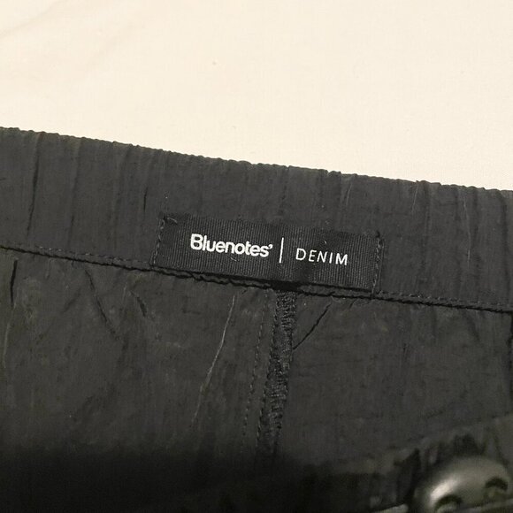 Bluenotes Denim Parachute Pants Black Nylon Womens Size Small - Picture 6 of 16